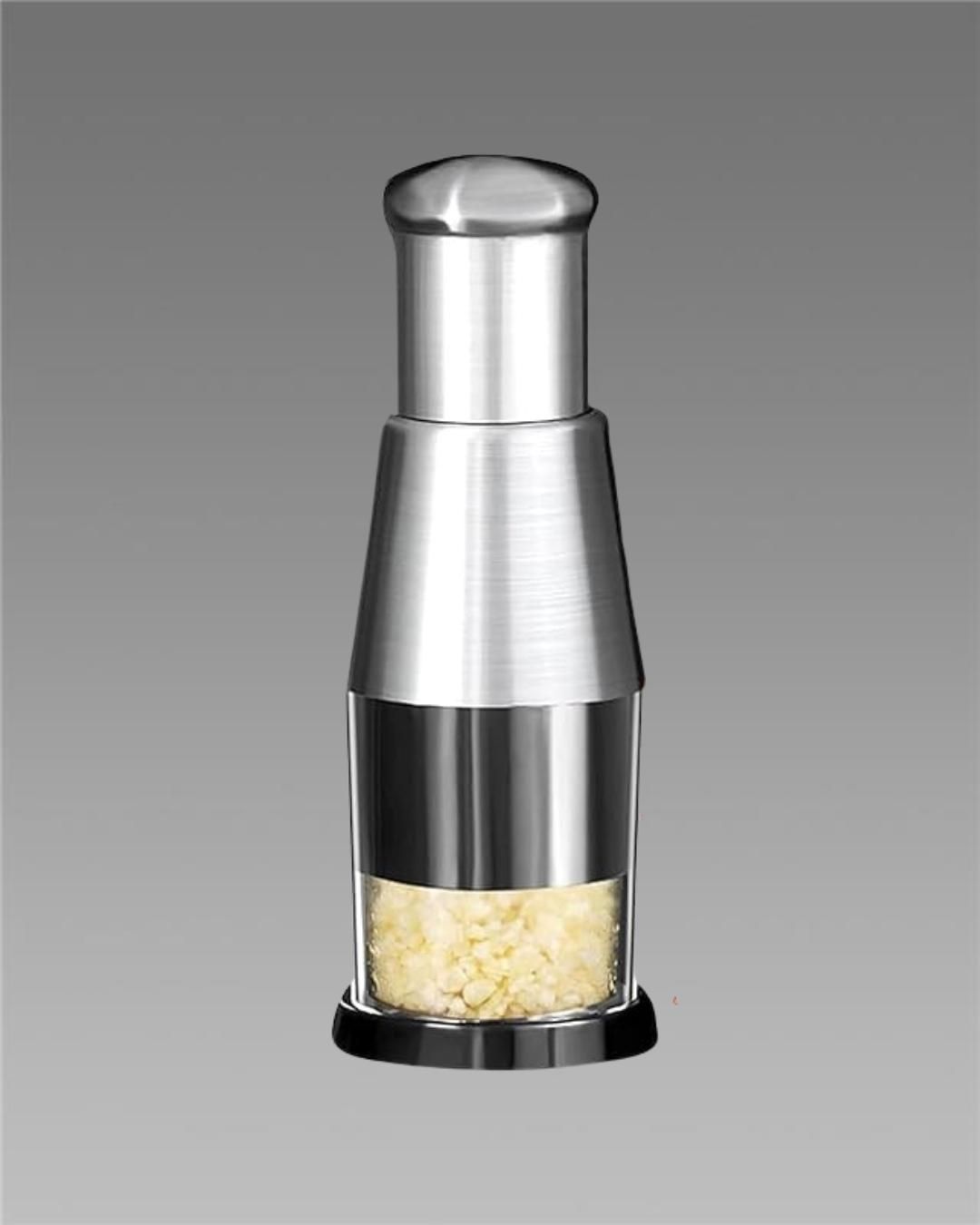 Hand Food Chopper & Garlic Press - Stainless Steel